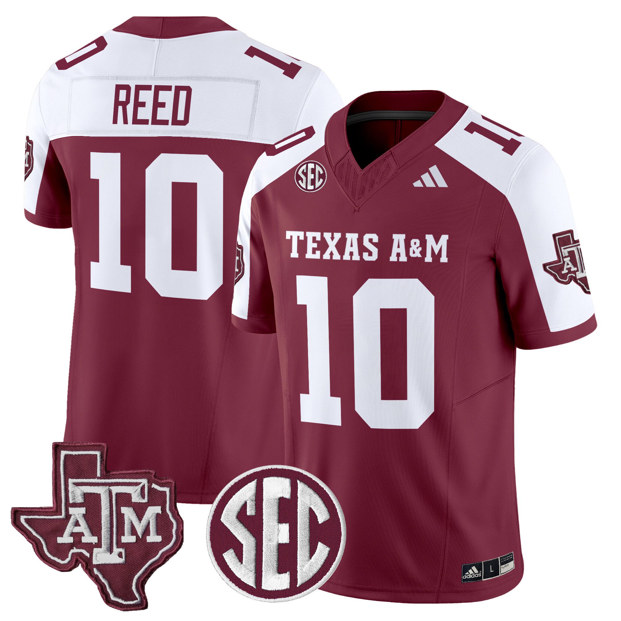 Men Texas A&M Aggies #10 Reed Red 2024 Vapor Limited NCAA Jersey->ncaa teams->NCAA Jersey